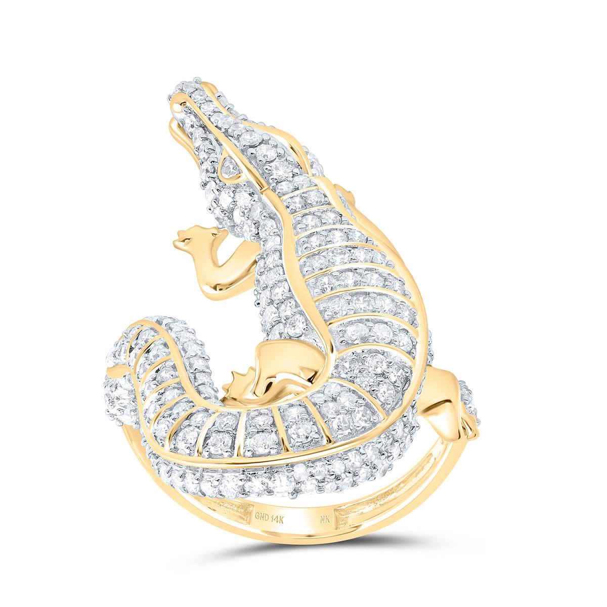 1 5/8CTW-DIA NK CROCODILE LADIES RING