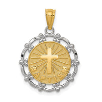 Load image into Gallery viewer, 14K w/Rhodium Baptism Pendant
