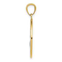 Load image into Gallery viewer, 14K w/Rhodium Polished Peace Dove Pendant
