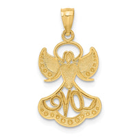 Load image into Gallery viewer, 14K w/Rhodium LOVE Angel Pendant
