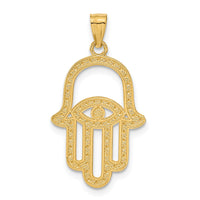 Load image into Gallery viewer, 14K w/ Rhodium Hamsa Pendant
