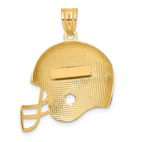 Load image into Gallery viewer, 14k Brushed Football Helmet Pendant
