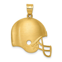Load image into Gallery viewer, 14k Brushed Football Helmet Pendant
