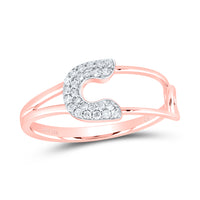 Load image into Gallery viewer, 1/8CTW-DIA CN FASHION SAFETY PIN RING
