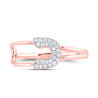 Load image into Gallery viewer, 1/8CTW-DIA CN FASHION SAFETY PIN RING
