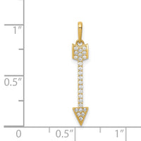 Load image into Gallery viewer, 14K Arrow CZ Pendant
