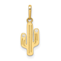 Load image into Gallery viewer, 14K Cactus CZ Pendant
