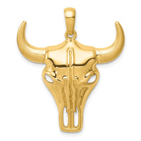 Load image into Gallery viewer, 14K Steer Skull Pendant
