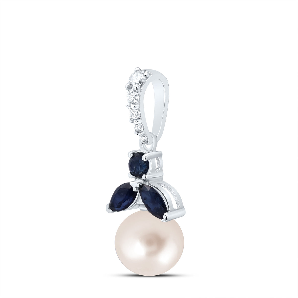 1/20CTW-DIA ANA M 1/5 BS, 6MM-PEARL NAT GEM PENDANT