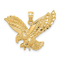 Load image into Gallery viewer, 14K Diamond-cut Eagle Pendant
