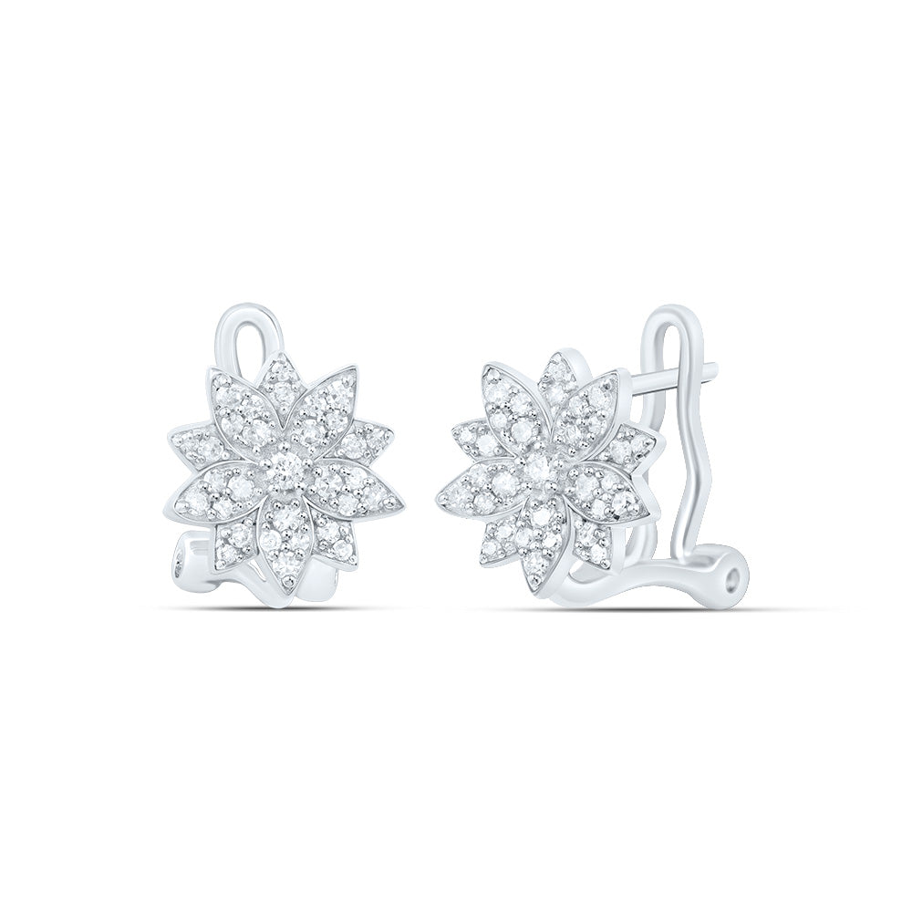 1/4CTW-DIA P1 GIFT FLOWER EARRING