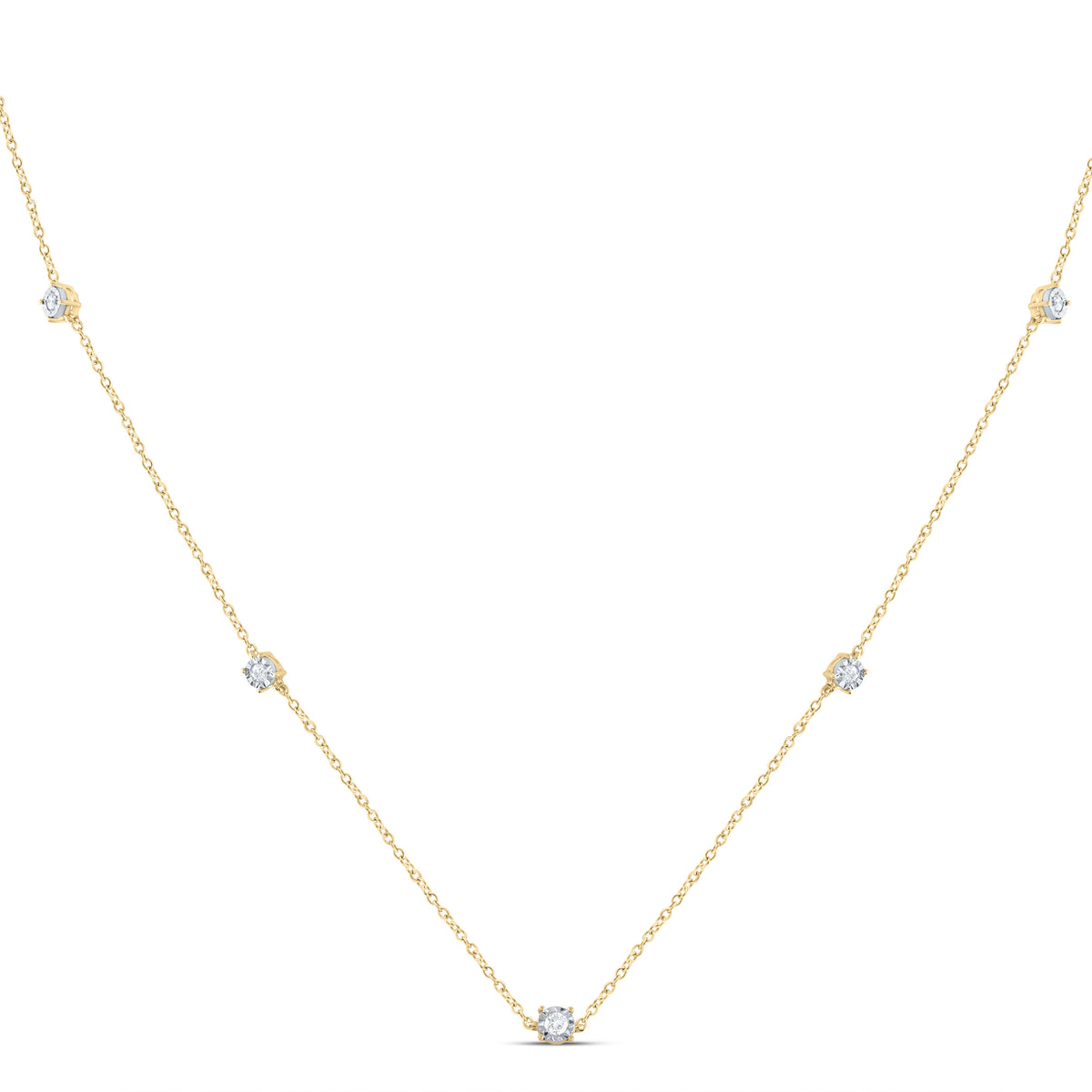 1/6CTW-DIA CN FASHION NECKLACE (16 INCH)