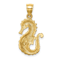 Load image into Gallery viewer, 14K Diamond-cut Seahorse Pendant
