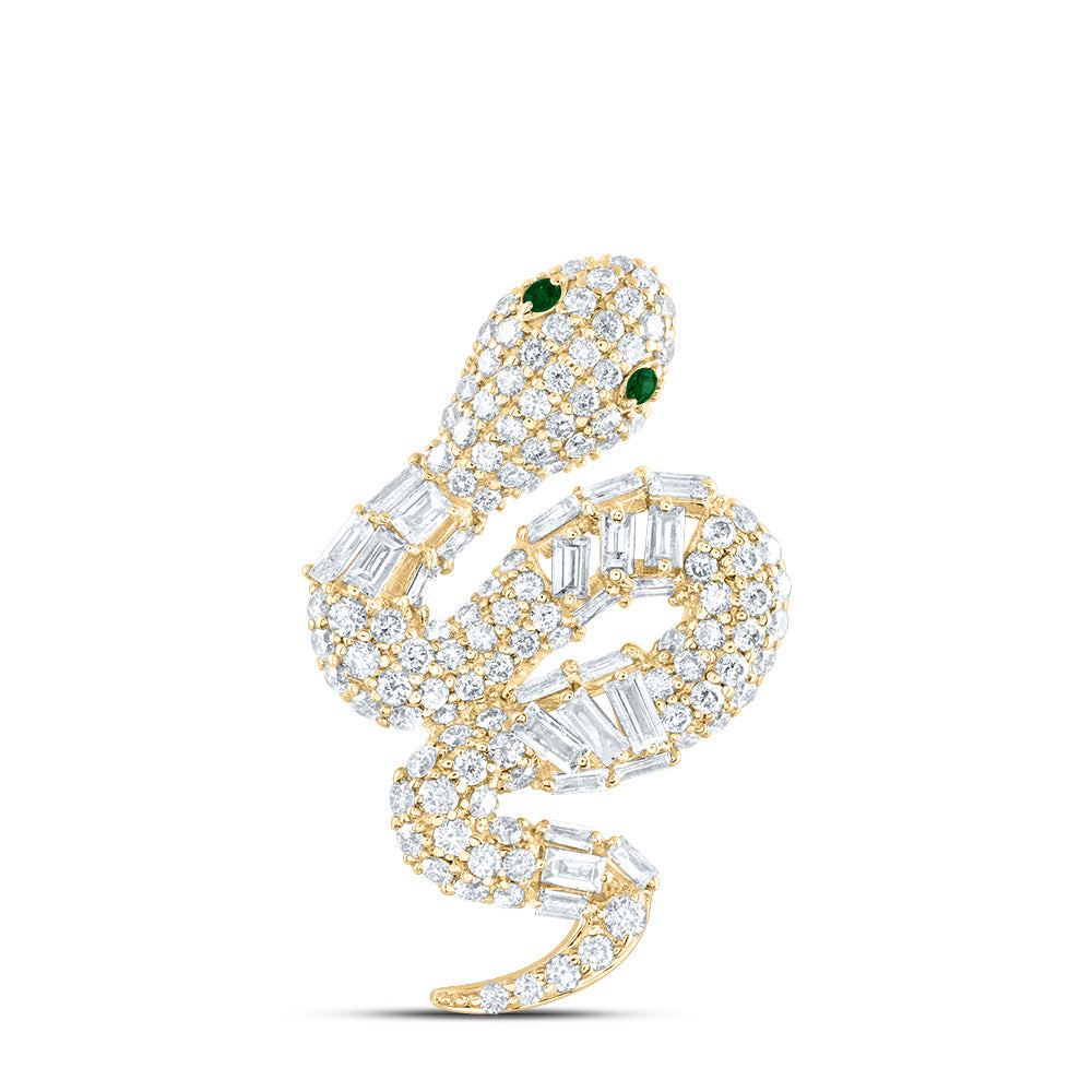 1 CTW-DIA ANA M 1/12CTW RD-EM NAT GEM SNAKE PENDANT