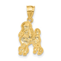 Load image into Gallery viewer, 14K Diamond-cut Poodle Pendant
