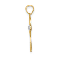 Load image into Gallery viewer, 14K w/White Rhodium Tennis Pendant
