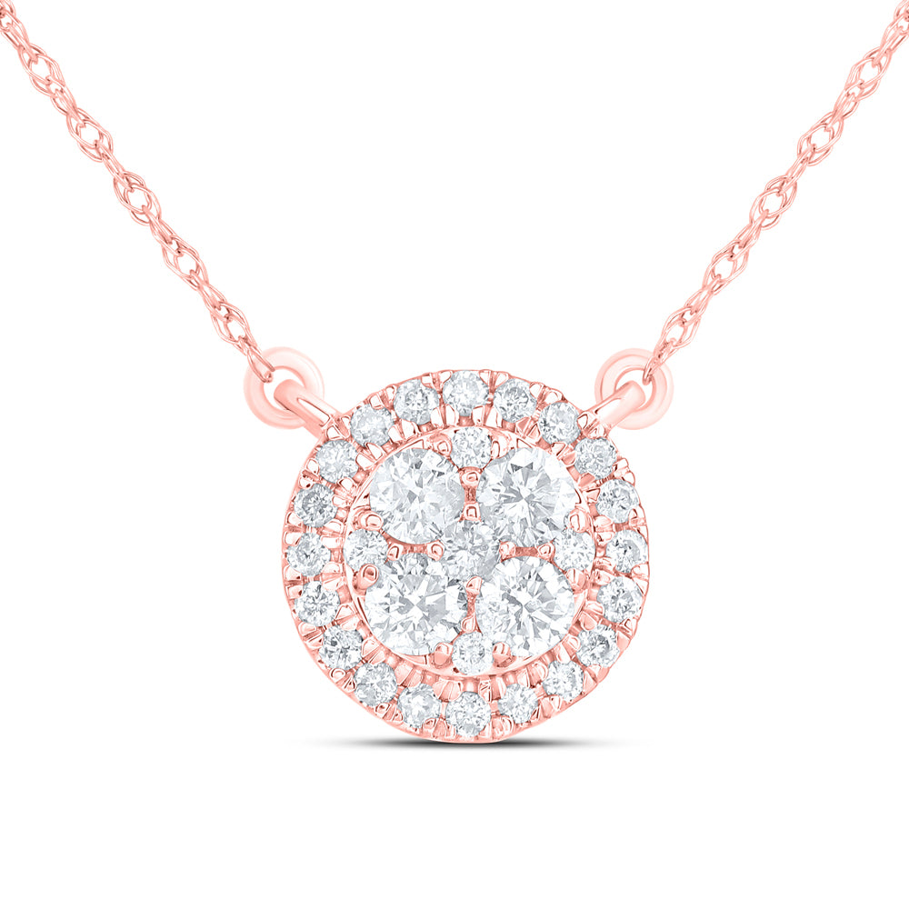 1/3CTW-DIA CN FASHION ROUND NECKLACE (18 INCH)