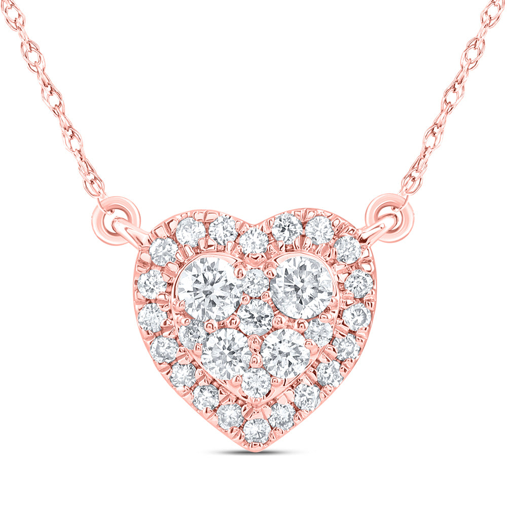 1/3CTW-DIA CN FASHION HEART NECKLACE (18 INCH)
