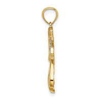 Load image into Gallery viewer, 14K w/Rhodium D/C Angel with a Star
