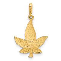 Load image into Gallery viewer, 14K Diamond-Cut Leaf Pendant

