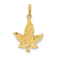 Load image into Gallery viewer, 14K Diamond-Cut Leaf Pendant

