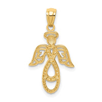 Load image into Gallery viewer, 14K W/Rhodium Infinity Angel Pendant

