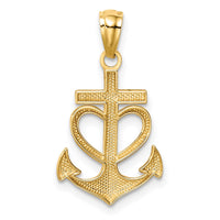 Load image into Gallery viewer, 14K Anchor with Heart Pendant

