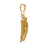 Load image into Gallery viewer, 14k Satin Diamond-cut Taurus Zodiac Charm
