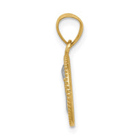 Load image into Gallery viewer, 14K w/Rhodium Angel Pendant
