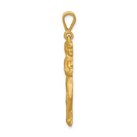 Load image into Gallery viewer, 14k Satin Diamond-cut Gemini Zodiac Charm
