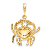 Load image into Gallery viewer, 14k Satin Diamond-cut Cancer Zodiac Charm

