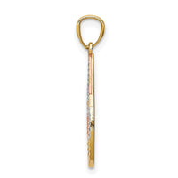 Load image into Gallery viewer, 14K Two-tone with White Rhodium D/C Teardrop Pendant
