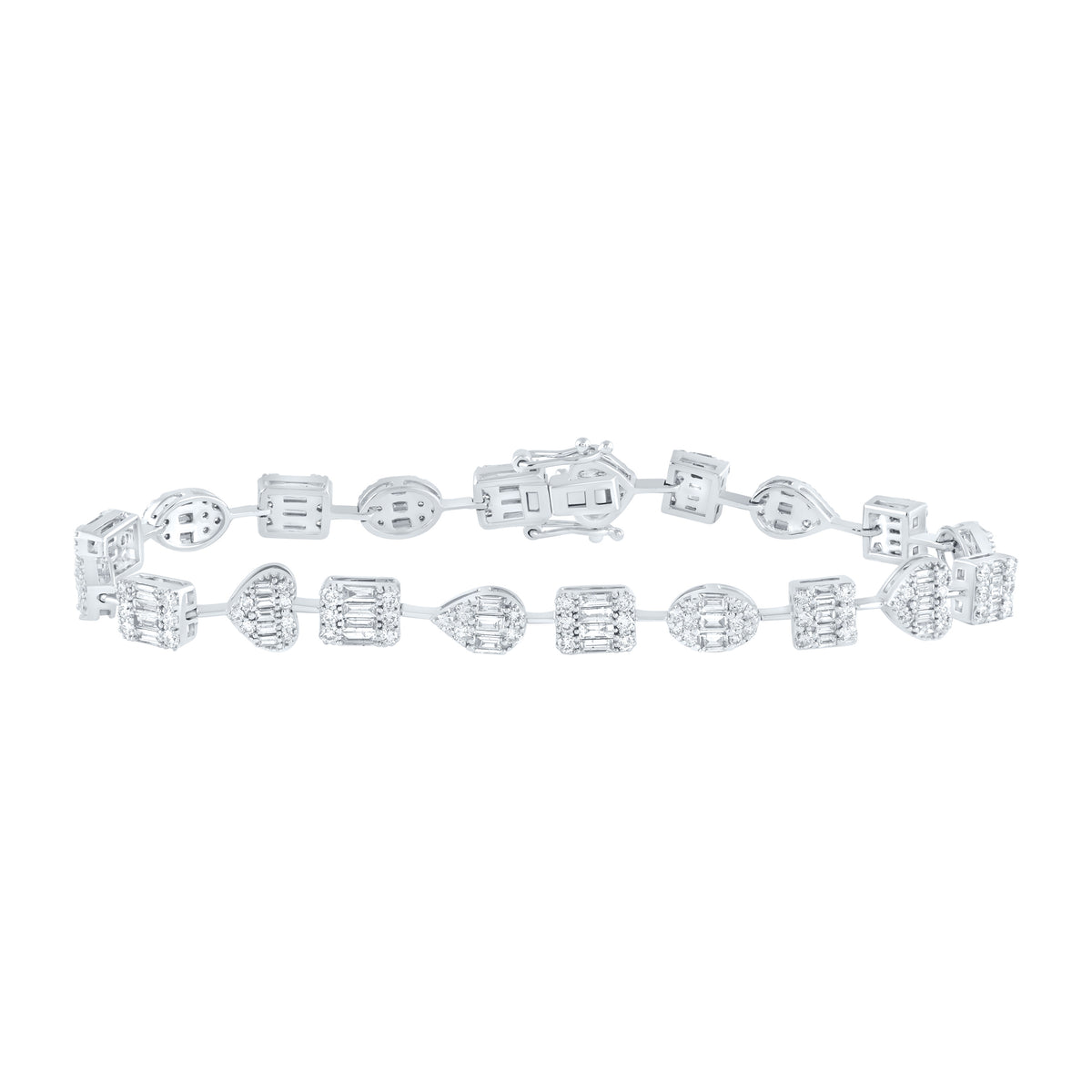 3 3/4CTW-DIA ANA M FASHION HEART BRACELET (7 INCH)