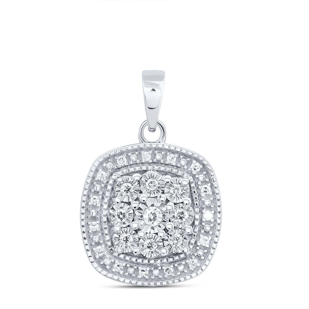 1/6CTW-DIA P1 GIFT CUSHION PENDANT