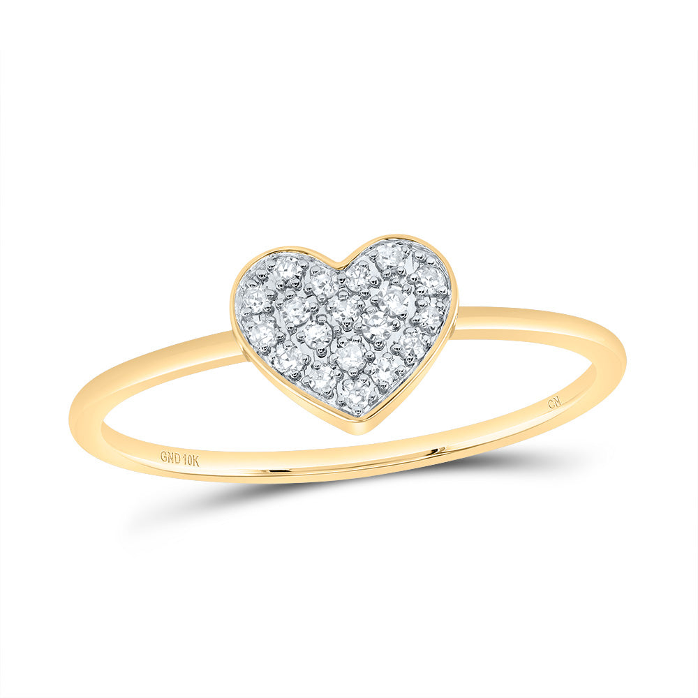 1/10CTW-DIA CN GIFT HEART RING