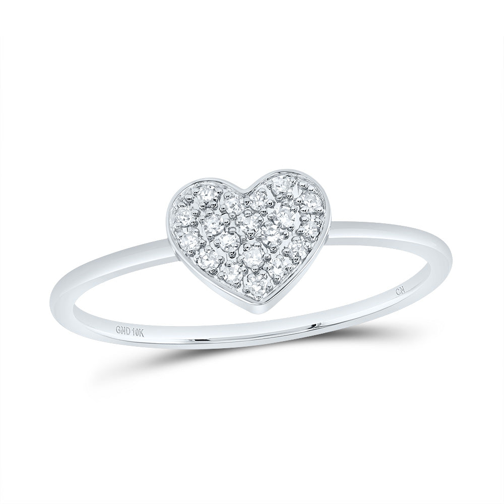 1/10CTW-DIA CN GIFT HEART RING