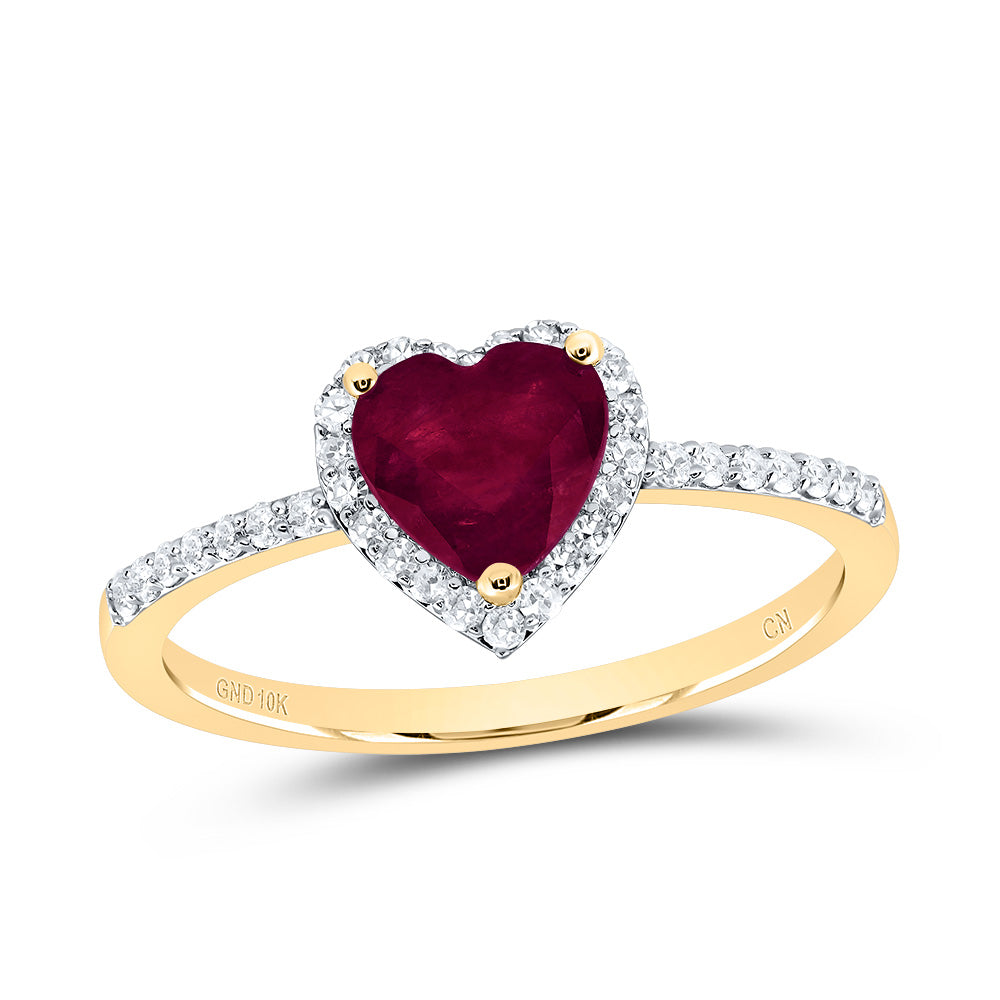 1/5CTW-DIA CN 6X6MM HS-RU NAT GEM HEART RING