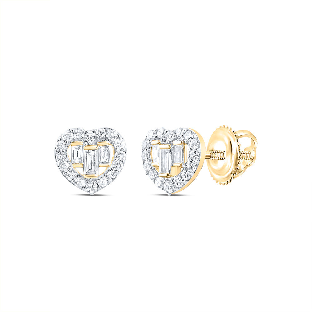 1/6CTW-DIA CN GIFT HEART EARRING