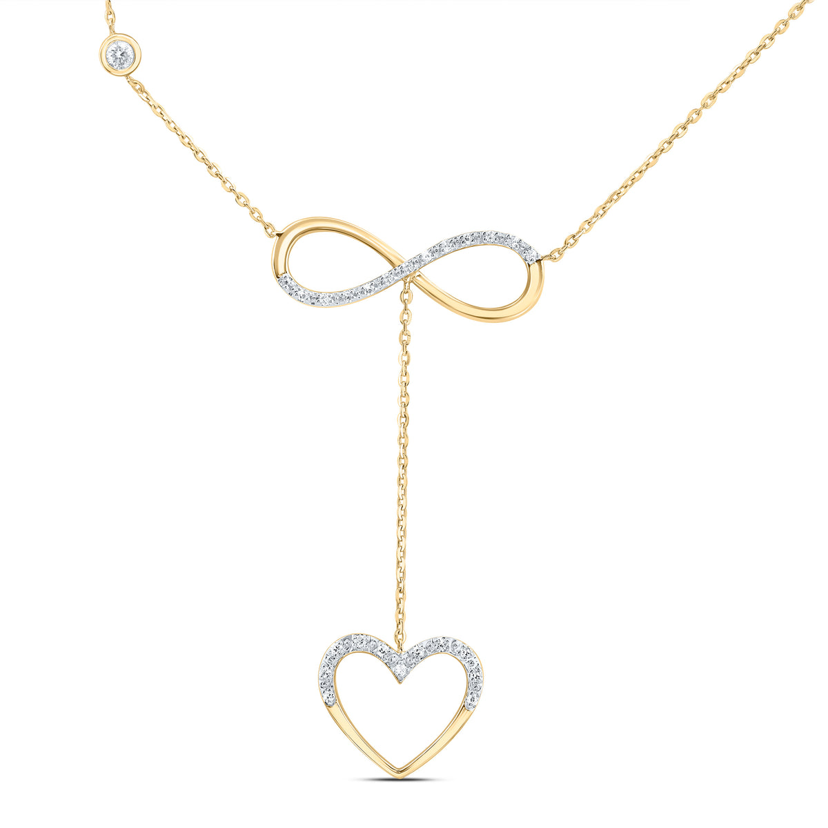 1/10CTW-DIA CN GIFT HEART NECKLACE (18 INCH)
