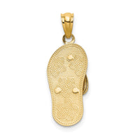 Load image into Gallery viewer, 14K Tri Color Plumeria Sandal Pendant
