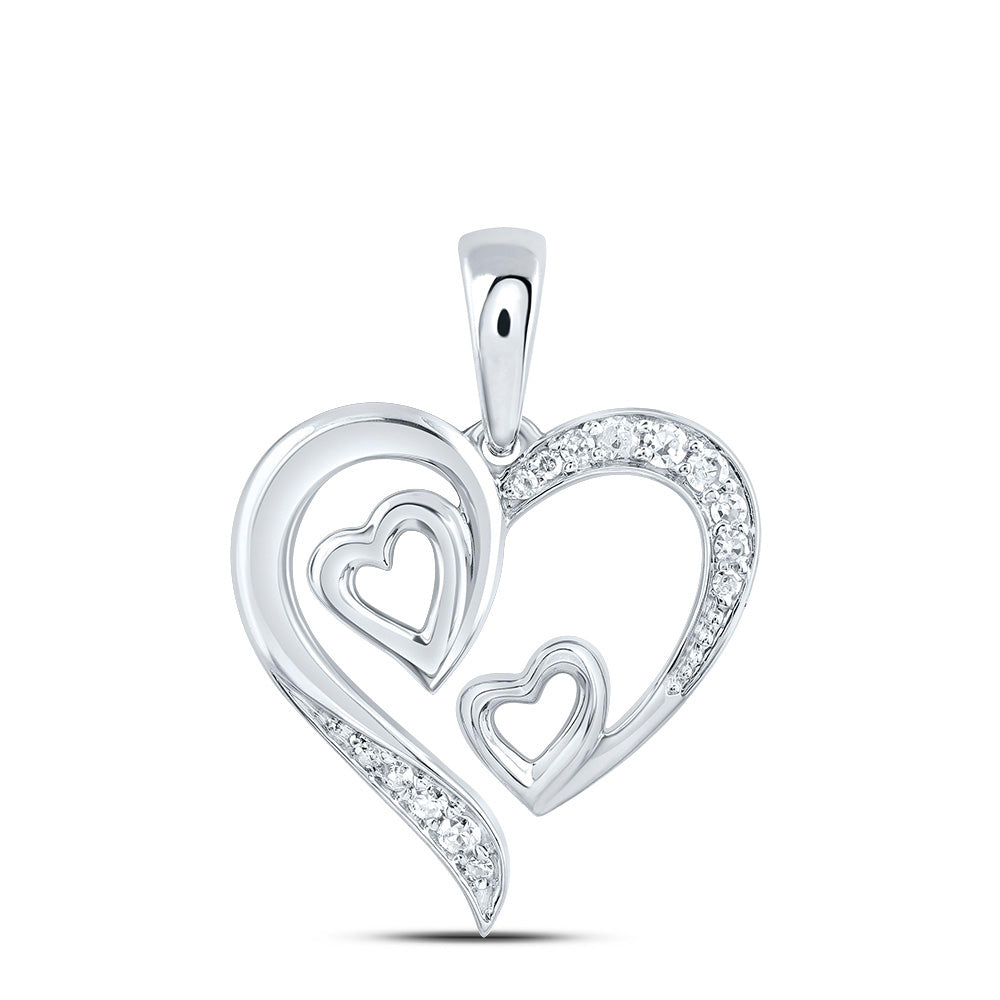1/12CTW-DIA P1 GIFT HEART PENDANT
