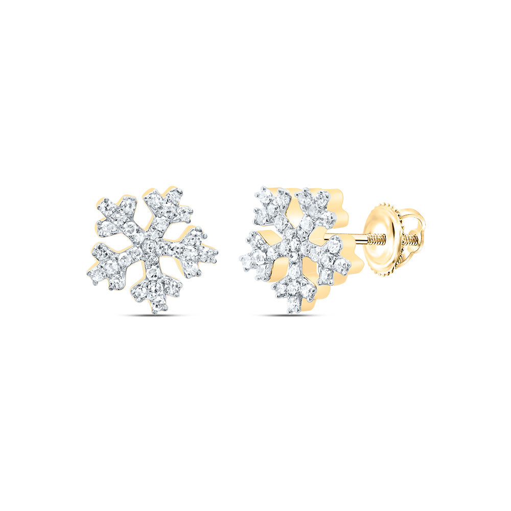 1/4CTW-DIA P1 GIFT SNOWFLAKE EARRING