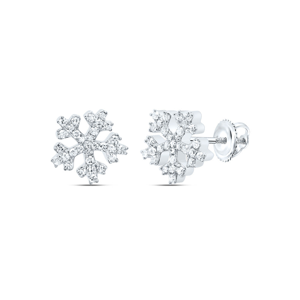 1/4CTW-DIA P1 GIFT SNOWFLAKE EARRING