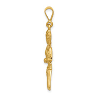 Load image into Gallery viewer, 14k Satin Diamond-cut Virgo Zodiac Charm
