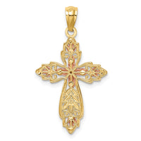 Load image into Gallery viewer, 14K Two-Tone Cross Pendant

