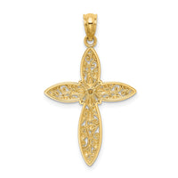 Load image into Gallery viewer, 14K White Rhodium D/C Passion Cross Pendant
