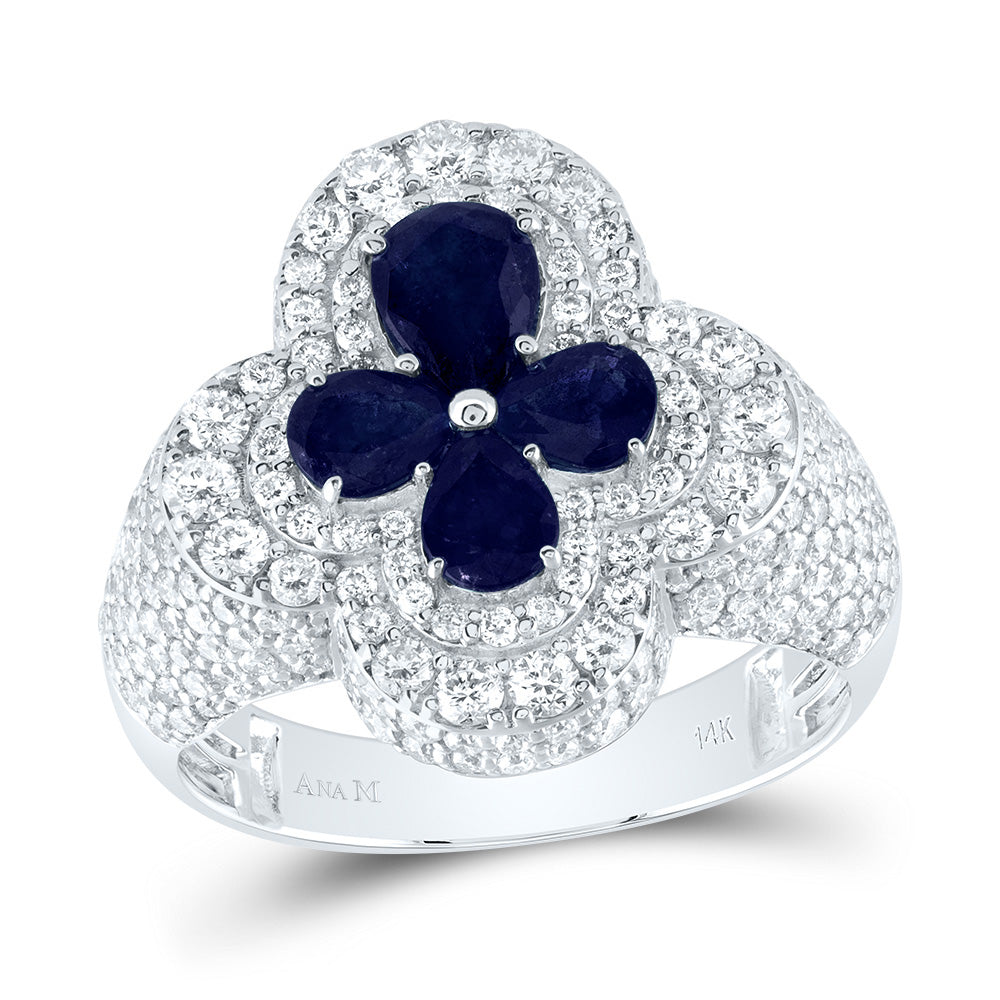 2 1/2CTW-DIA ANA M 2 CTW PS-BS NAT GEM  CROSS RING