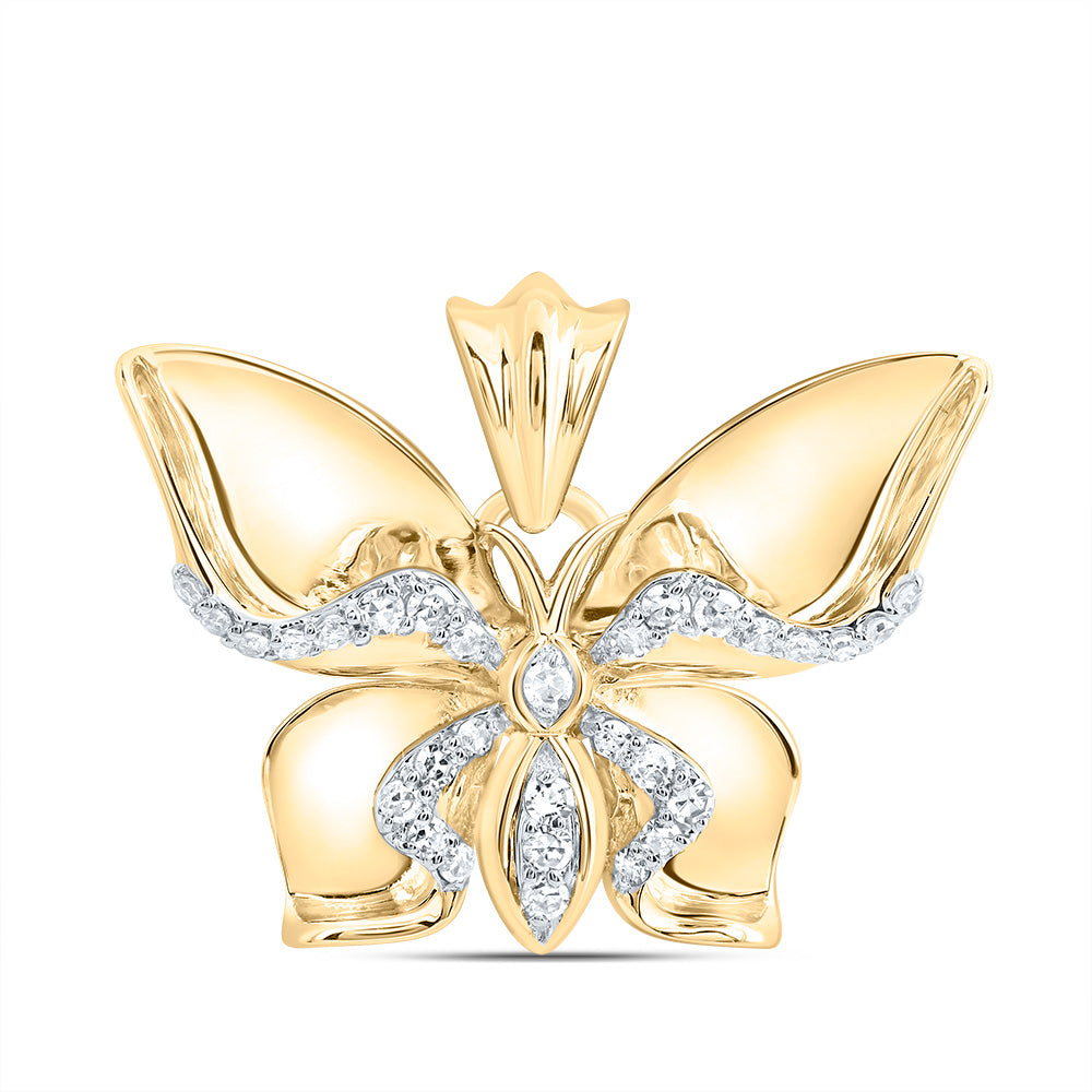 1/8CTW-DIA NK GIFT BUTTERFLY PENDANT