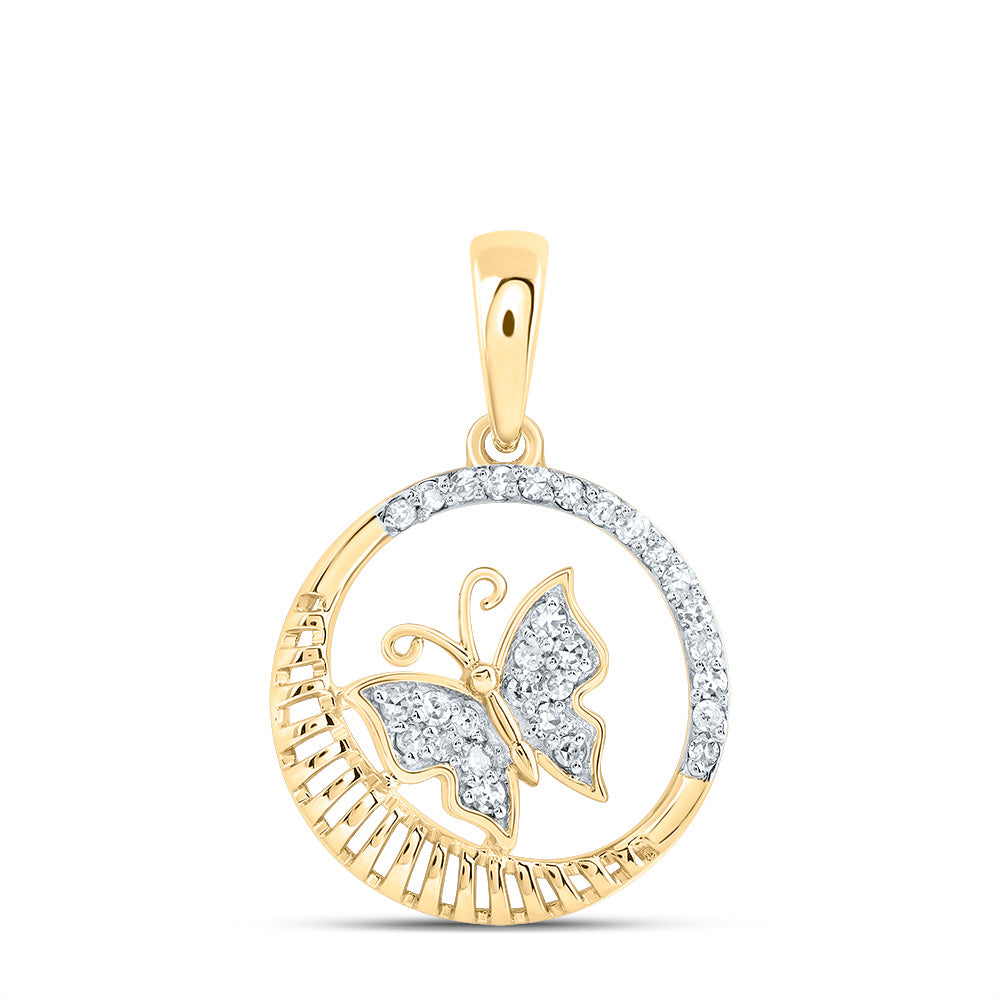 1/6CTW-DIA NK GIFT BUTTERFLY PENDANT