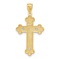 Load image into Gallery viewer, 14K Two-Tone w/Rhodium Inri Budded Crucifix
